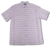 Cubavera Pastel Lilac Plaid Blend Shirt