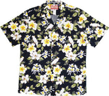 White Parrot Hibiscus Men's Shirt — Men's Cotton Shirts — RJC
