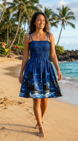 Moonlight Surf Smocked Tube Dress — Women's Sun Dresses — MauiShirts (view 3)