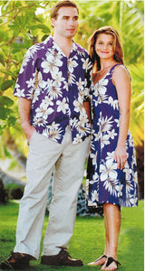 Colossal Hibiscus Plumeria Men's Shirt — Men's Cotton Shirts — Pacific Legend (view 4)