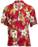 Leilani HIbiscus men's Hawaiian shirt — Men's Rayon Shirts — Two Palms