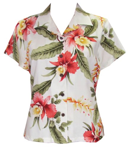 Sonic Orchid Women's Fitted Blouse — Women's Rayon Blouses — RJC