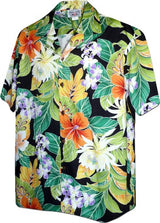 Bold Hibiscus Bouquet Men's Shirt — Men's Cotton Shirts — Pacific Legend (view 5)