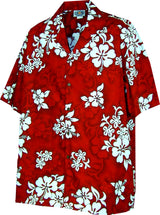 Shadow White Hibiscus Boy's Shirt — Boys Shirts — MauiShirts