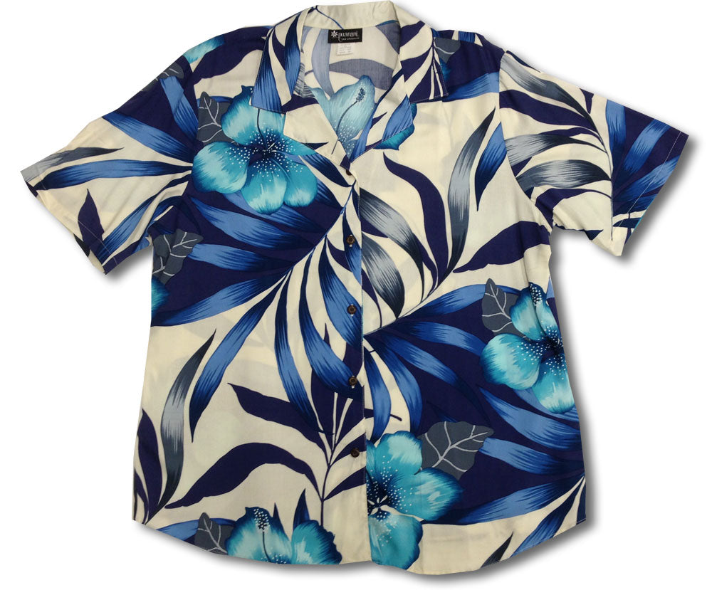 Delightful Hibiscus Womens Long Camp Plus