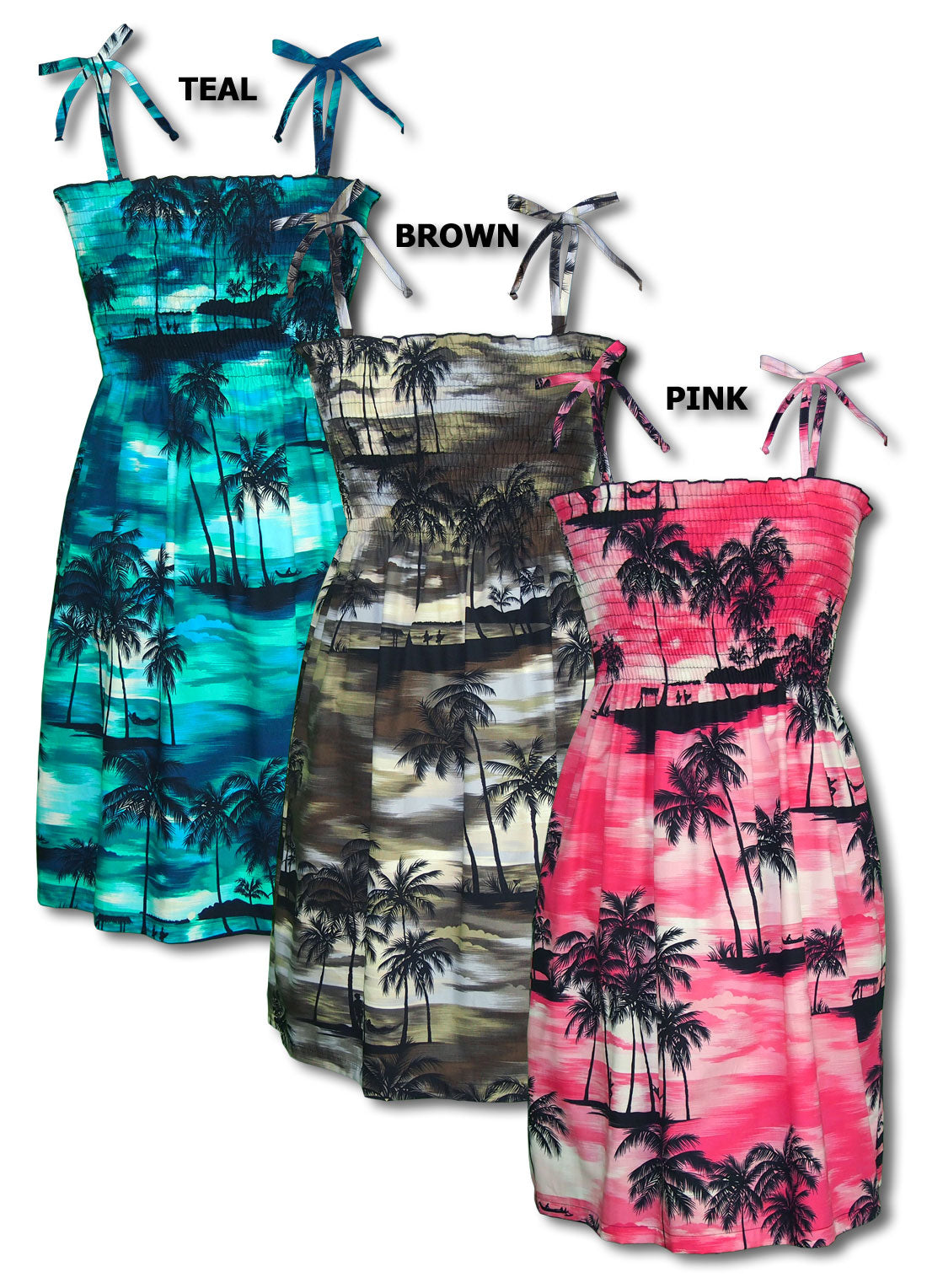 Night Time Surf Smocked Tube Dress