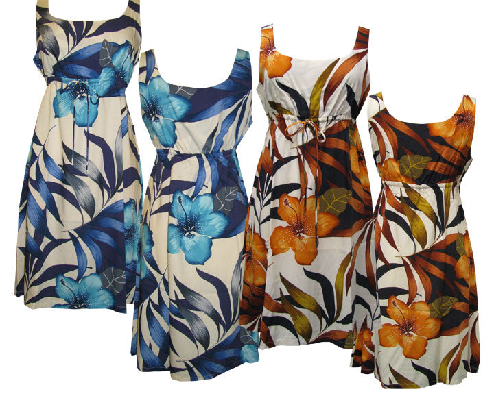Delightful Hibiscus empire tie front
