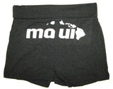 Maui Butt Fold Over Waistband Junior Size Yoga Shorts — Boys Shorts — MauiShirts (view 7)