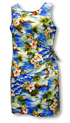 Diamond Head Ocean Wave Side Tied Mock Wrap Sarong