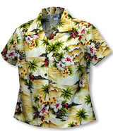 Diamond Head Ocean Waves women�s fitted cotton