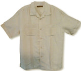 Double Pocket Pleat & Tuck Cubavera Retro Shirt