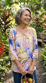 RJC Womens Dream Garden Peasant Blouse — Womens Rayon Blouses — RJC