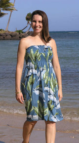Banana Leaf Smocked Tube Dress — Women's Sun Dresses — MauiShirts