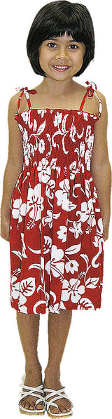 Classic Hibiscus Girl's Smocked Dress — Girls Dresses — MauiShirts (view 8)