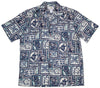 Block Honu (Tapa) men's Hawaiian shirt — Men's Cotton Shirts — Two Palms