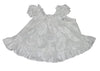 RJC Baby Girls Classic Hibiscus Puff Sleeve Wedding White 2pc Set