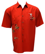 Flying Santa Embroidered Christmas Shirt — Men's Embroidered Shirts — BAMBOO CAY