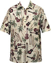 Palm Ukulele Surfboard Men's Pullover Shirt — Men's Cotton Shirts — Go Barefoot