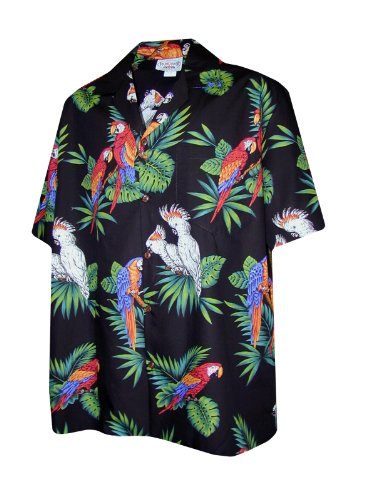 Tropical Toucan Parrots Men's Shirt — Men's Cotton Shirts — Pacific Legend