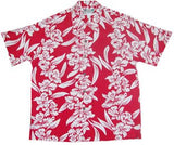 White Orchid Panel Men's Vintage Kamehameha — Men's Rayon Shirts — RJC (view 12)