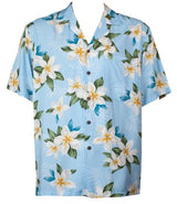 Plumeria Shower men's Hawaiian shirt — Men's Rayon Shirts — RJC
