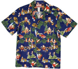 Woody Surfboard Hula Santa Christmas Shirt — Girls Shirts — RJC