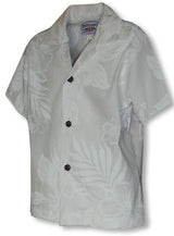 Elegant Tropical White Boy's White Shirt