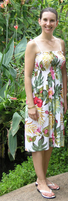 Exotic Garden Smocked Tube Dress