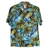 Monstera Fern Storm Men's Aloha Shirt — Men's Rayon Shirts — RJC