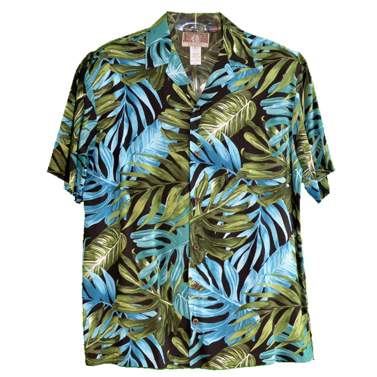 Monstera Fern Storm Men's Aloha Shirt — Men's Rayon Shirts — RJC