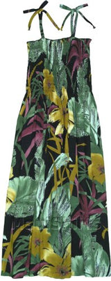 Oriental Watercolor Smocked Tube Dress — Women's Sun Dresses — MauiShirts (view 5)