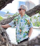 Resting Parrot Hawaiian Mens Shirt — Men's Cotton Shirts — RJC