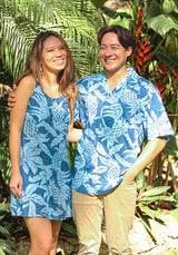 Hala Pineapples Aloha Men Shirt — Men's Rayon Shirts — RJC (view 3)