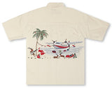 Santa's North Pole Flight Bamboo Cay Embroidered Shirt — Men's Embroidered Shirts — MauiShirts (view 8)