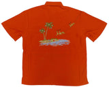 Flying Santa North Pole Men's Embroidered Shirt — Men's Embroidered Shirts — MauiShirts (view 5)