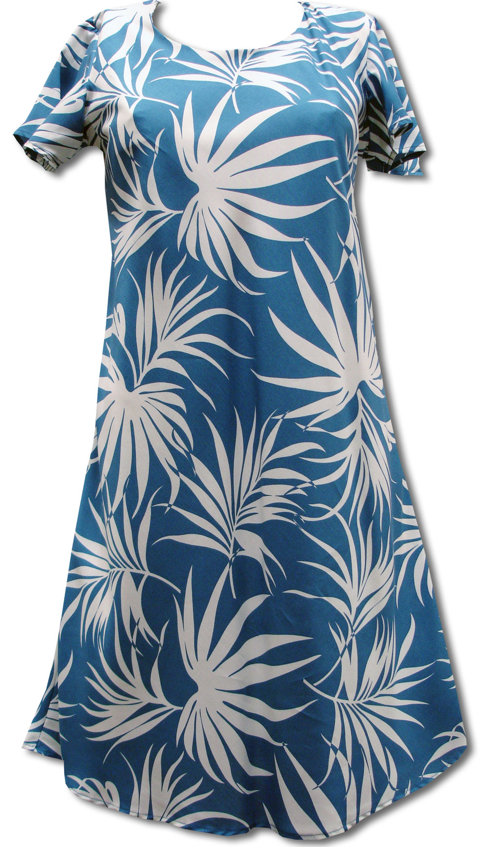 Fan Palm A Line Cap Sleeve Dress