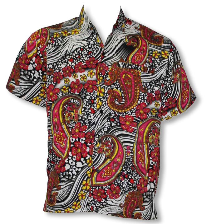 Fancy Paisley Men's Terivoile Ployester Shirt
