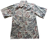 Abstract Monstera go barefoot mens placket reverse shirt — Men's Reverse Print Shirts — Go Barefoot (view 3)