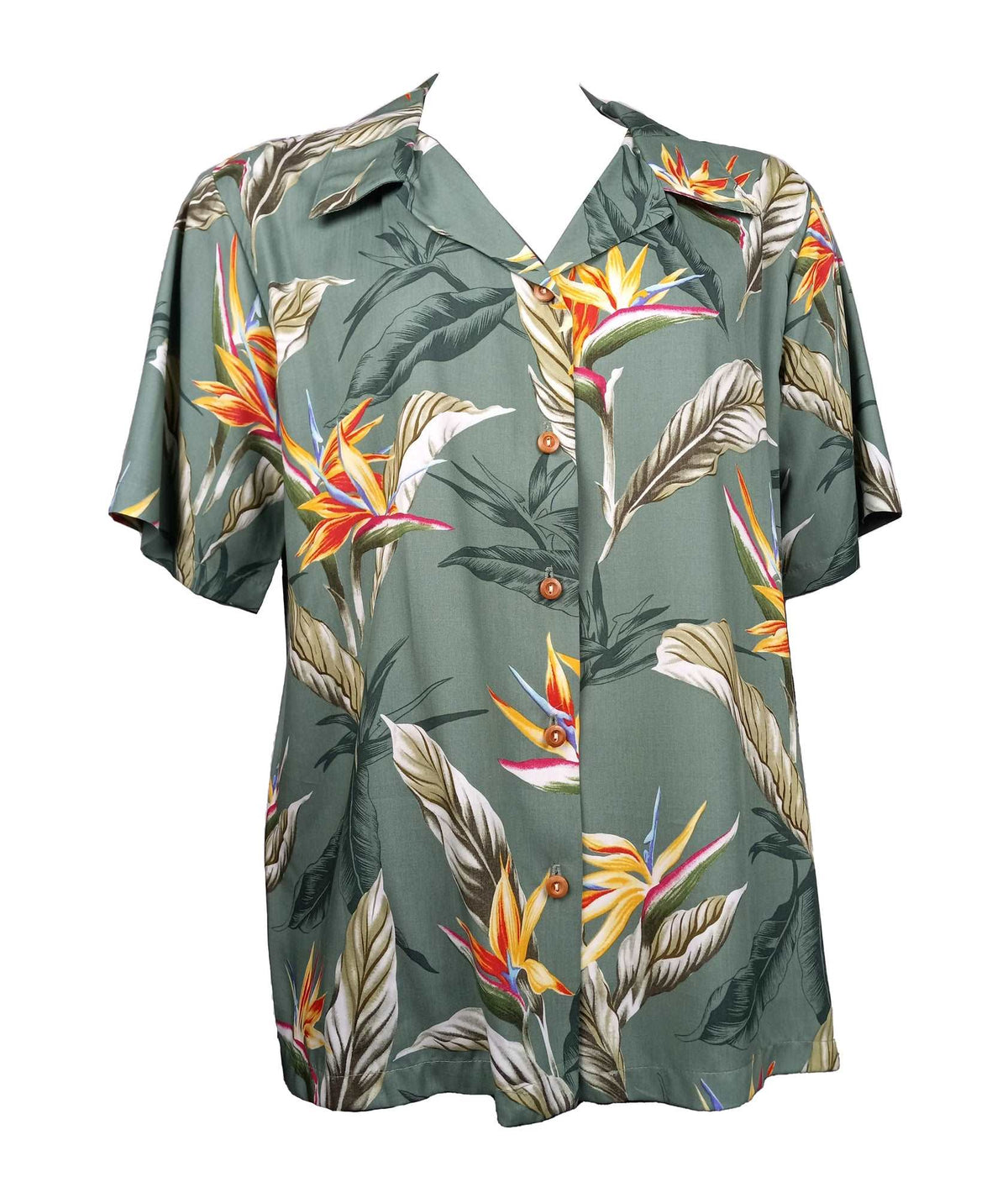 Bird of Paradise 08 women's rayon shirt — Women's Camp Shirts — Paradise Found