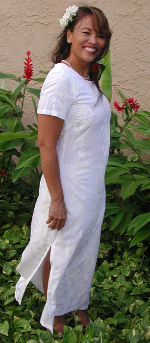 Fern Leaf Garden Wedding White Dress