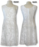 Fern Leaf Garden Women's White Dress