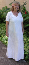 Fern Leaf Garden V-Neck Wedding White Dress
