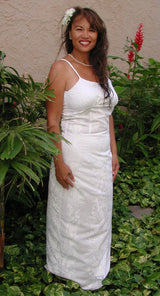 Fern Leaf Garden Womens Long Rayon White SunDress
