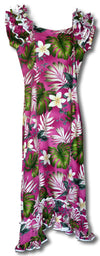 Frangipani Monstera Ruffle Muu Muu