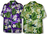 Frangipani Monstera Fern Men's Shirt