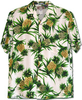 Fresh Pineapples men's rayon aloha shirt