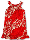 Classic Hawaiian Christmas Girl's Round Yoke Dress