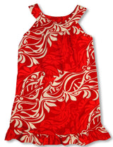 Classic Hawaiian Christmas Girl's Round Yoke Dress