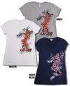 Girl's Junior Sizes Maui Vertical Hibiscus Extra Long T-Shirt