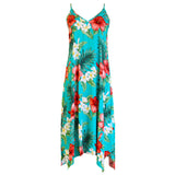 Grand Hibiscus Scarf Hem Long Dress